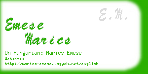 emese marics business card